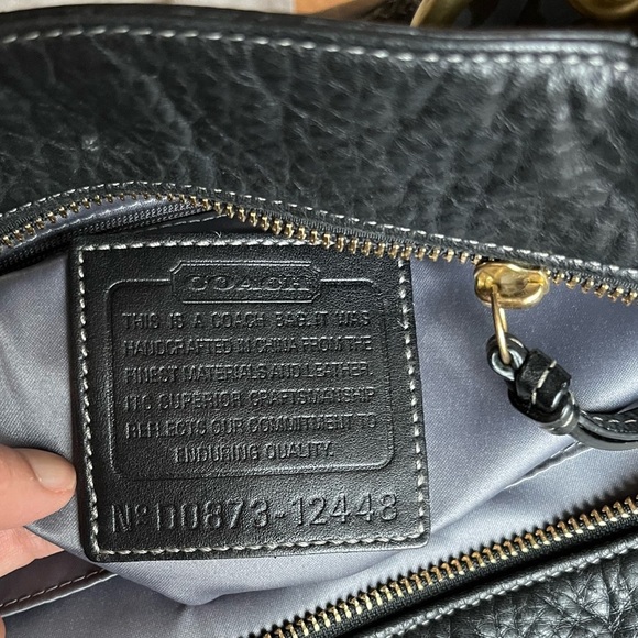 Coach Hamptons Patchwork Carryall Black Leather Gold Hardware Tote - Picture 7 of 17